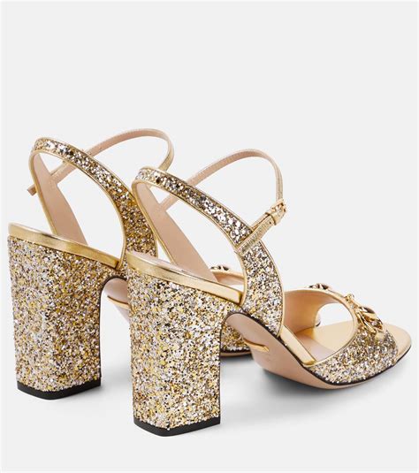 gucci lady horsebit embellished sandals